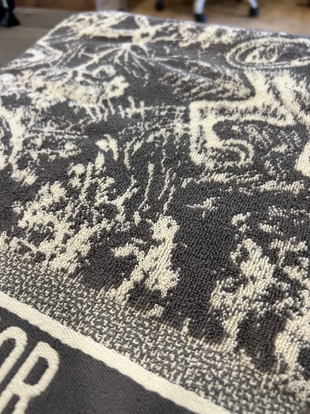 Dior Black and White Christian Dior Decorative Bath Towel